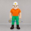 Custom Orange and Green Construction Worker Mascot Costume Adult Full Body Suit for Community Events
