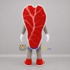 Custom Red and White Steak Mascot Costume Adult Full Body Suit for Food Promotions