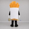 Custom Golden Yellow and White French Fries Mascot Costume Adult Full Body Suit for Food Promotions