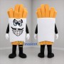 Custom Golden Yellow and White French Fries Mascot Costume Adult Full Body Suit for Food Promotions