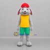 Custom Gray Yellow and Green Rabbit Mascot Costume Adult Full Body Suit for Easter Events
