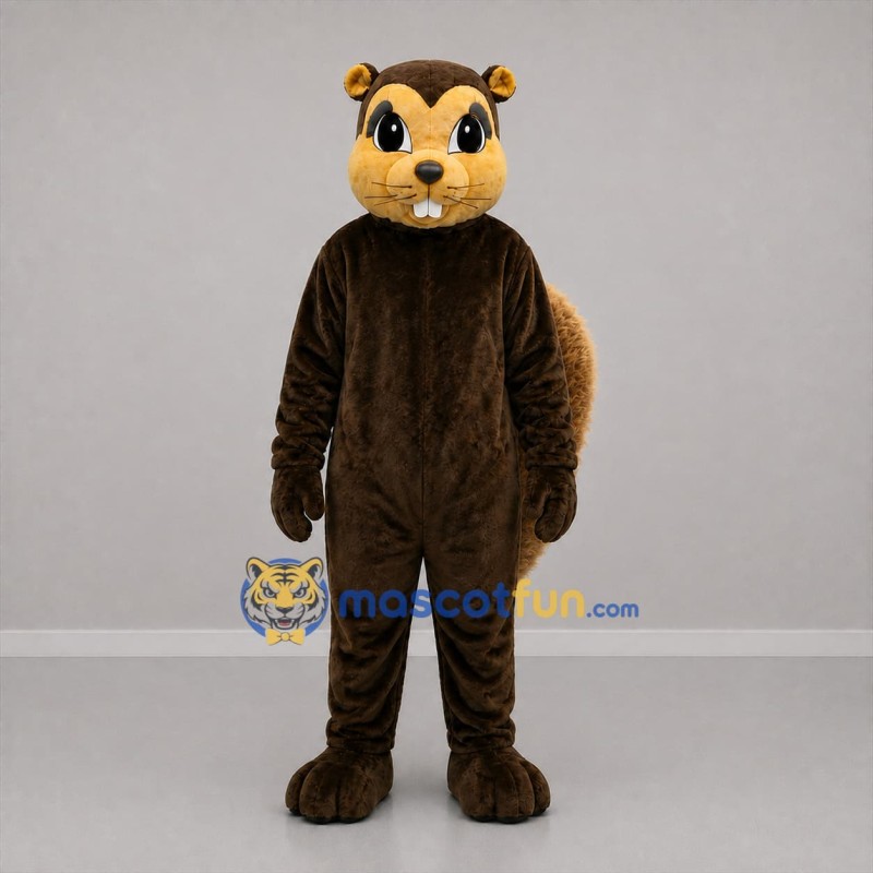 Custom Brown and Tan Squirrel Mascot Costume Adult Full Body Suit for Nature Events