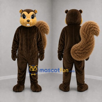 Custom Brown and Tan Squirrel Mascot Costume Adult Full Body Suit for Nature Events