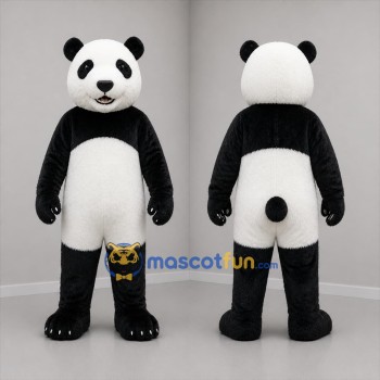 Custom Black and White Panda Mascot Costume Adult Full Body Suit for Wildlife Events