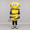 Custom Yellow and Navy Blue Tornado Mascot Costume Adult Full Body Suit for Science Events