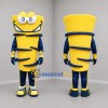 Custom Yellow and Navy Blue Tornado Mascot Costume Adult Full Body Suit for Science Events