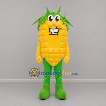 Custom Yellow and Green Corn Mascot Costume Adult Full Body Suit for Harvest Festivals