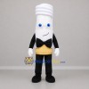 Custom White and Gold Light Bulb Mascot Costume Adult Full Body Suit for Energy Awareness Events