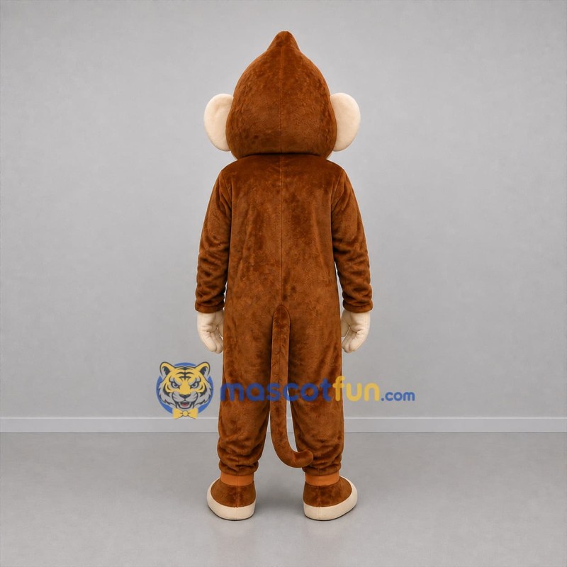 Custom Brown and Tan Monkey Mascot Costume Adult Full Body Suit for Jungle Events