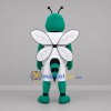 Custom Green and White Winged Insect Mascot Costume Adult Full Body Suit for Sports Events