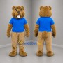 Custom Brown and Blue Rodent Mascot Costume Adult Full Body Suit for Nature Events