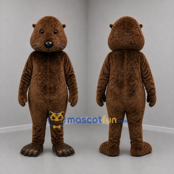 Custom Brown Rodent Mascot Costume Adult Full Body Suit for Wildlife Events
