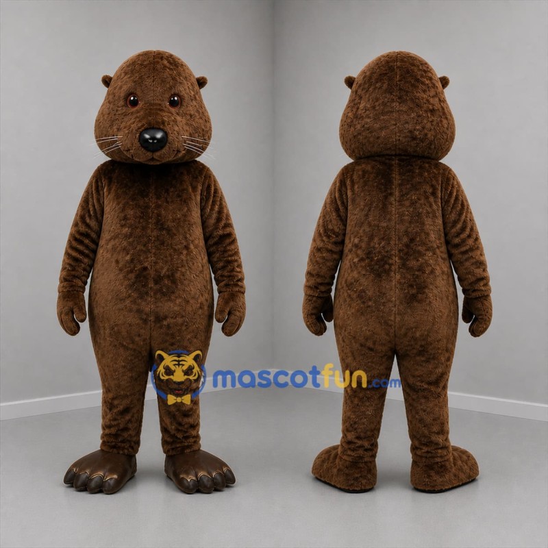 Custom Brown Rodent Mascot Costume Adult Full Body Suit for Wildlife Events