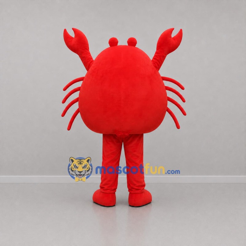 Custom Red and Cream Crab Mascot Costume Adult Full Body Suit for Beach Events