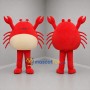 Custom Red and Cream Crab Mascot Costume Adult Full Body Suit for Beach Events