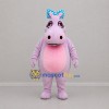 Custom Lavender and Pink Hippo Mascot Costume Adult Full Body Suit for Children's Events