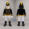 Custom Black White and Gold Marching Band Soldier Mascot Costume Adult Full Body Suit for Parades