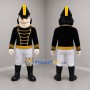 Custom Black White and Gold Marching Band Soldier Mascot Costume Adult Full Body Suit for Parades