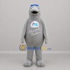 Custom Gray and Blue Seal Mascot Costume Adult Full Body Suit for Aquatic Events