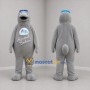 Custom Gray and Blue Seal Mascot Costume Adult Full Body Suit for Aquatic Events