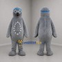 Custom Gray and Blue Seal Mascot Costume Adult Full Body Suit for Aquatic Events
