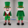 Custom Green and Red Leprechaun Mascot Costume Adult Full Body Suit for St. Patrick's Day Events