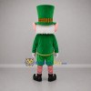Custom Green and Red Leprechaun Mascot Costume Adult Full Body Suit for St. Patrick's Day Events