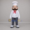 Custom White Black and Red Chef Mascot Costume Adult Full Body Suit for Food Festivals