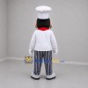 Custom White Black and Red Chef Mascot Costume Adult Full Body Suit for Food Festivals