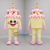 Custom Yellow and Pink Birthday Cake Mascot Costume Adult Full Body Suit for Birthday Parties