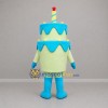 Custom Light Green and Blue Birthday Cake Mascot Costume Adult Full Body Suit for Birthday Parties