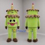 Custom Green and Brown Birthday Cake Mascot Costume Adult Full Body Suit for Birthday Parties