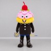 Custom Pink Yellow and Brown Cupcake Mascot Costume Adult Full Body Suit for Bakery Promotions