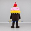 Custom Pink Yellow and Brown Cupcake Mascot Costume Adult Full Body Suit for Bakery Promotions
