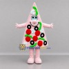 Custom Pink Red and Green Pizza Slice Mascot Costume Adult Full Body Suit for Food Promotions