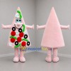 Custom Pink Red and Green Pizza Slice Mascot Costume Adult Full Body Suit for Food Promotions