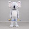 Custom Light Gray and White Koala Mascot Costume Adult Full Body Suit for Children's Events