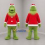 Custom Green and Red Christmas Monster Mascot Costume Adult Full Body Suit for Christmas Events