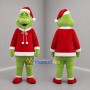 Custom Green and Red Christmas Monster Mascot Costume Adult Full Body Suit for Christmas Events