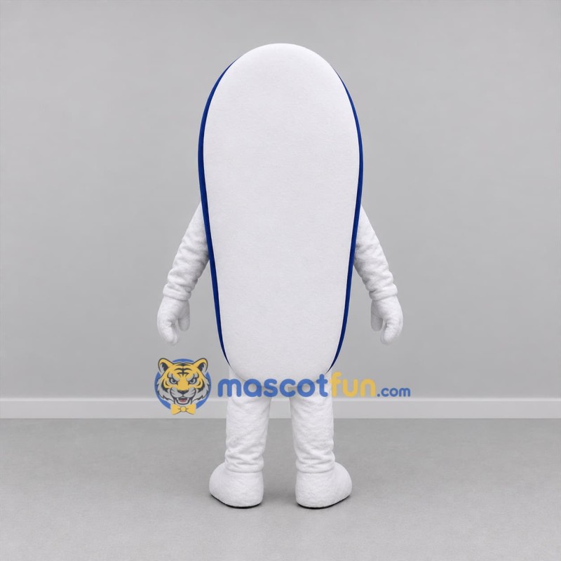 Custom White and Navy Blue Flip Flop Mascot Costume Adult Full Body Suit for Summer Events