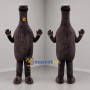 Custom Dark Brown Bottle Mascot Costume Adult Full Body Suit for Product Promotions