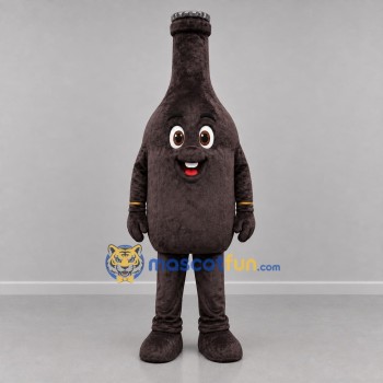 Custom Dark Brown Bottle Mascot Costume Adult Full Body Suit for Product Promotions