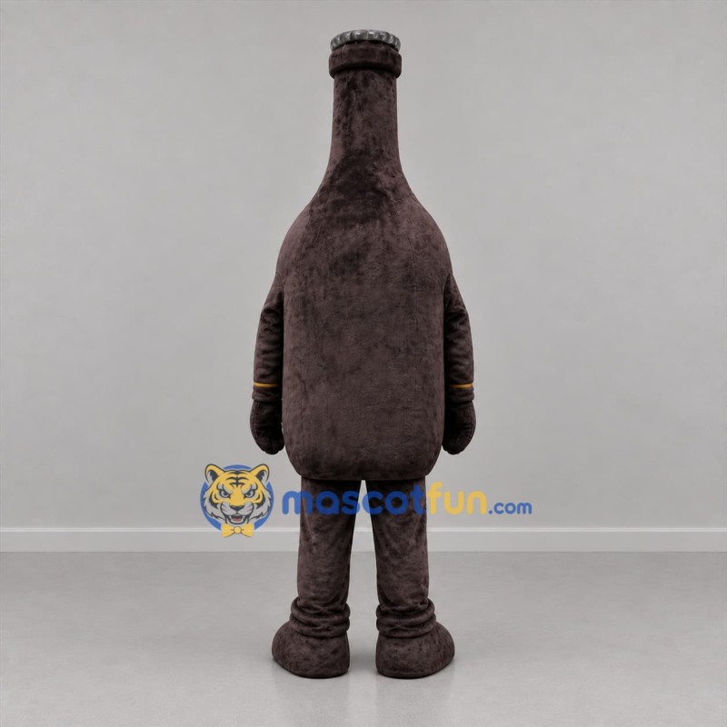 Custom Dark Brown Bottle Mascot Costume Adult Full Body Suit for Product Promotions