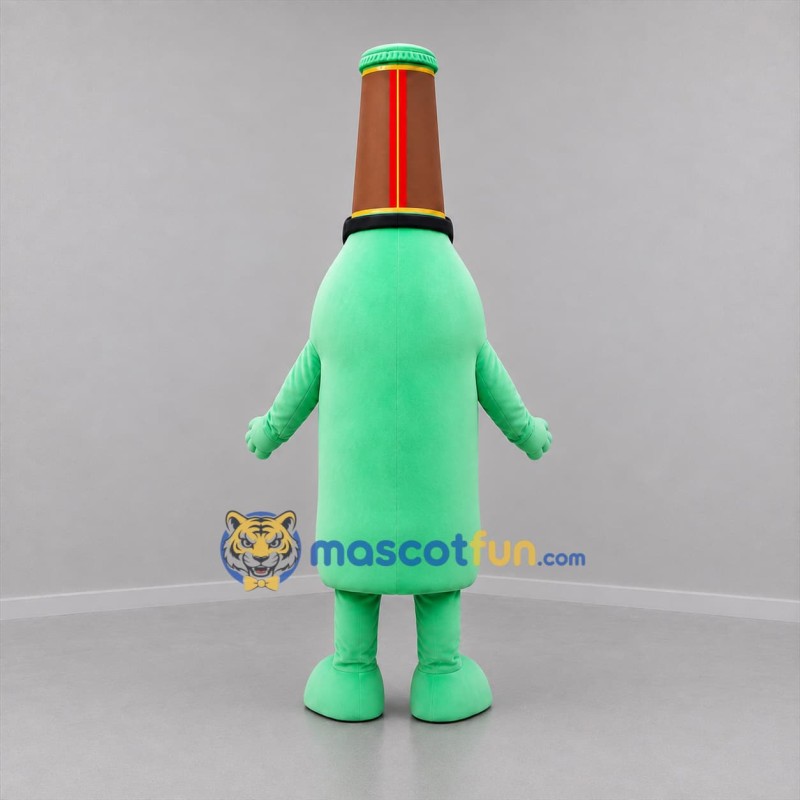 Custom Green and Brown Beer Bottle Mascot Costume Adult Full Body Suit for Beverage Promotions