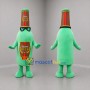 Custom Green and Brown Beer Bottle Mascot Costume Adult Full Body Suit for Beverage Promotions