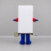 Custom White Red and Blue Rectangular Superhero Mascot Costume Adult Full Body Suit for Promotional Events