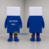 Custom Blue and White Mattress Mascot Costume Adult Full Body Suit for Home Store Promotions