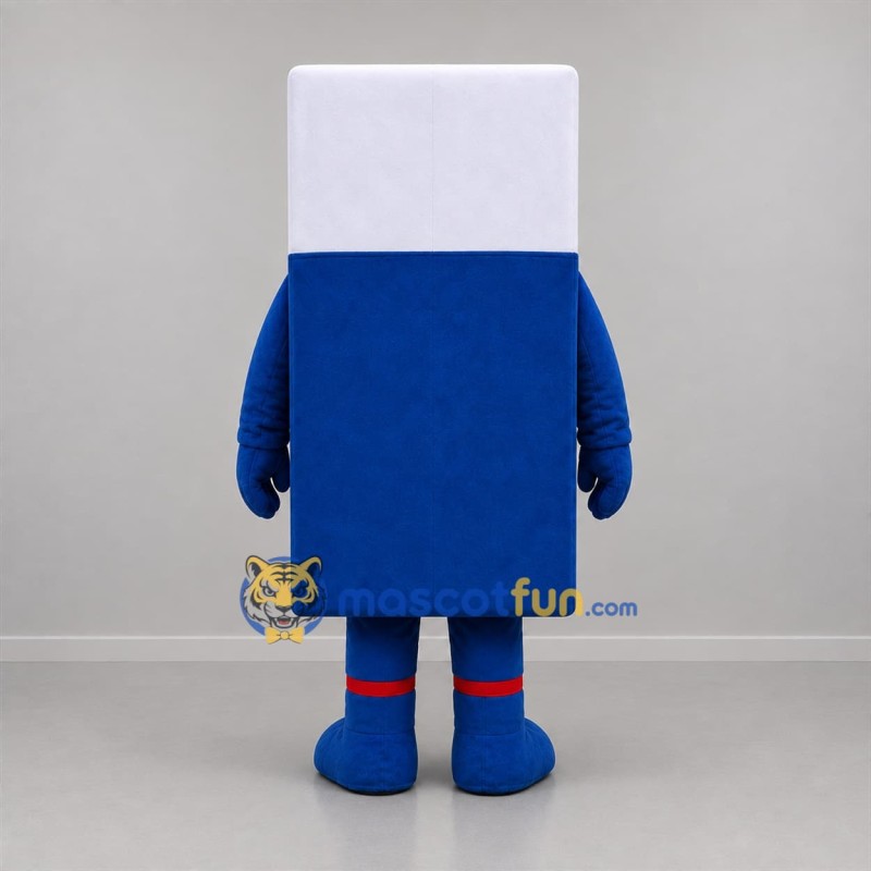 Custom Blue and White Mattress Mascot Costume Adult Full Body Suit for Home Store Promotions