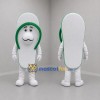 Custom White and Green Flip Flop Mascot Costume Adult Full Body Suit for Beach Events