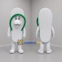 Custom White and Green Flip Flop Mascot Costume Adult Full Body Suit for Beach Events